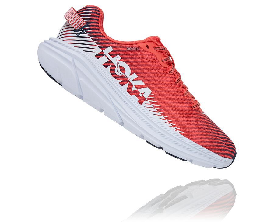 Hoka One One Running Shoes Womens Red/White - Rincon 2 - 39567OIBZ